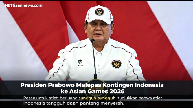 Presiden Prabowo Lepas Kontingen Indonesia ke Asian Games 2026, Pesan Atlet Pantang Menyerah