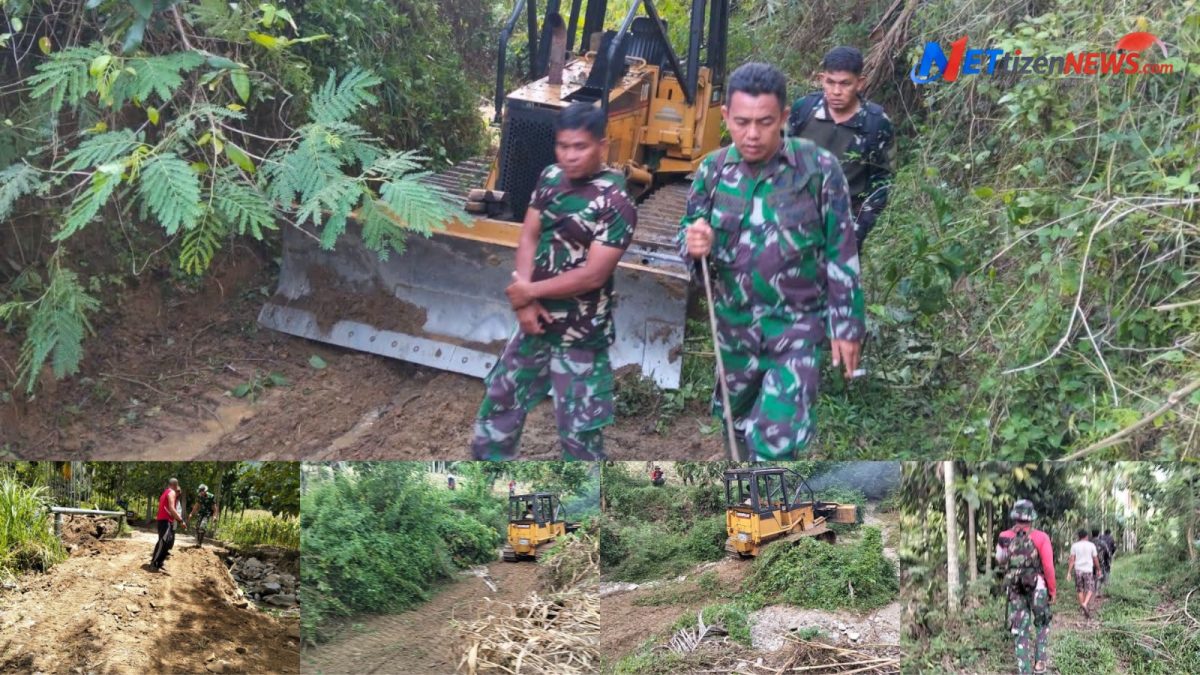 KODIM 0108/AGARA GEBER PRA TMMD KE-130, DUKUNG PEMBANGUNAN JALAN PENGHUBUNG DI LAWE BULAN