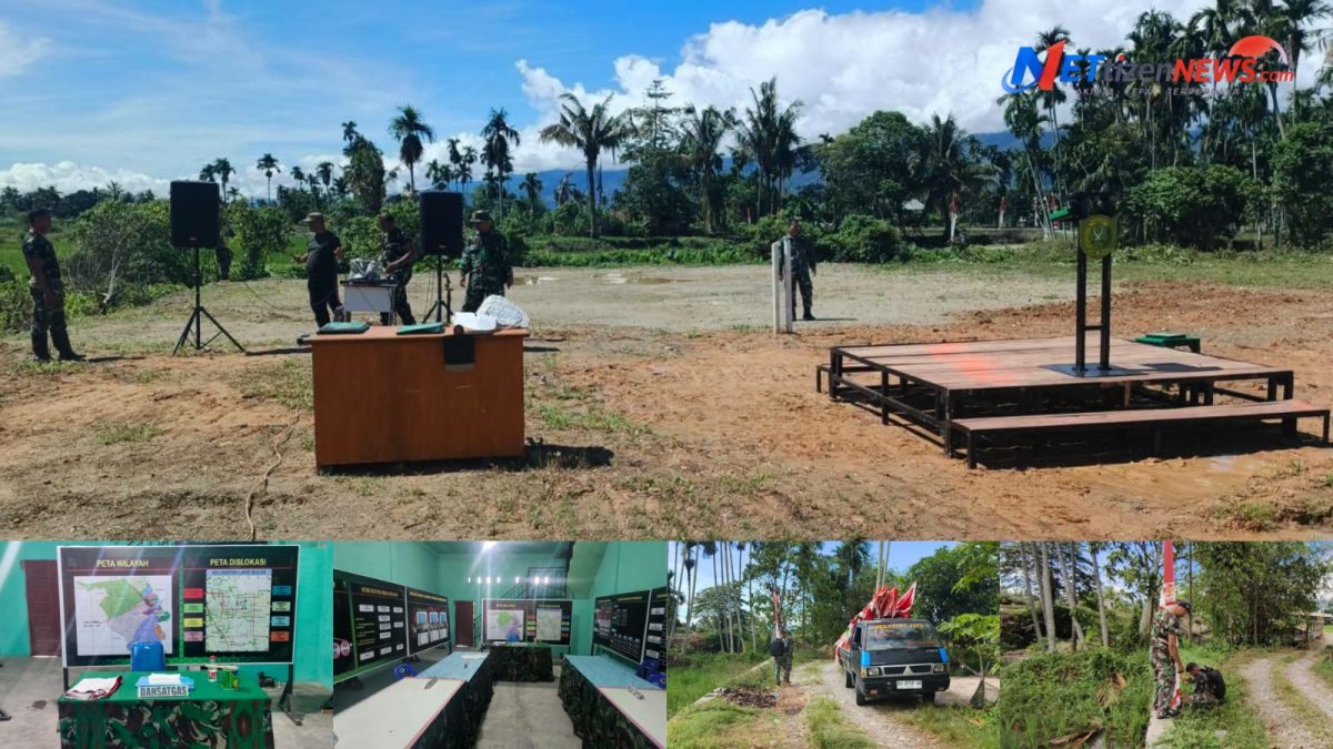 KODIM 0108/AGARA MATANGKAN PERSIAPAN UPACARA PEMBUKAAN TMMD KE-130 DI KECAMATAN LAWE BULAN