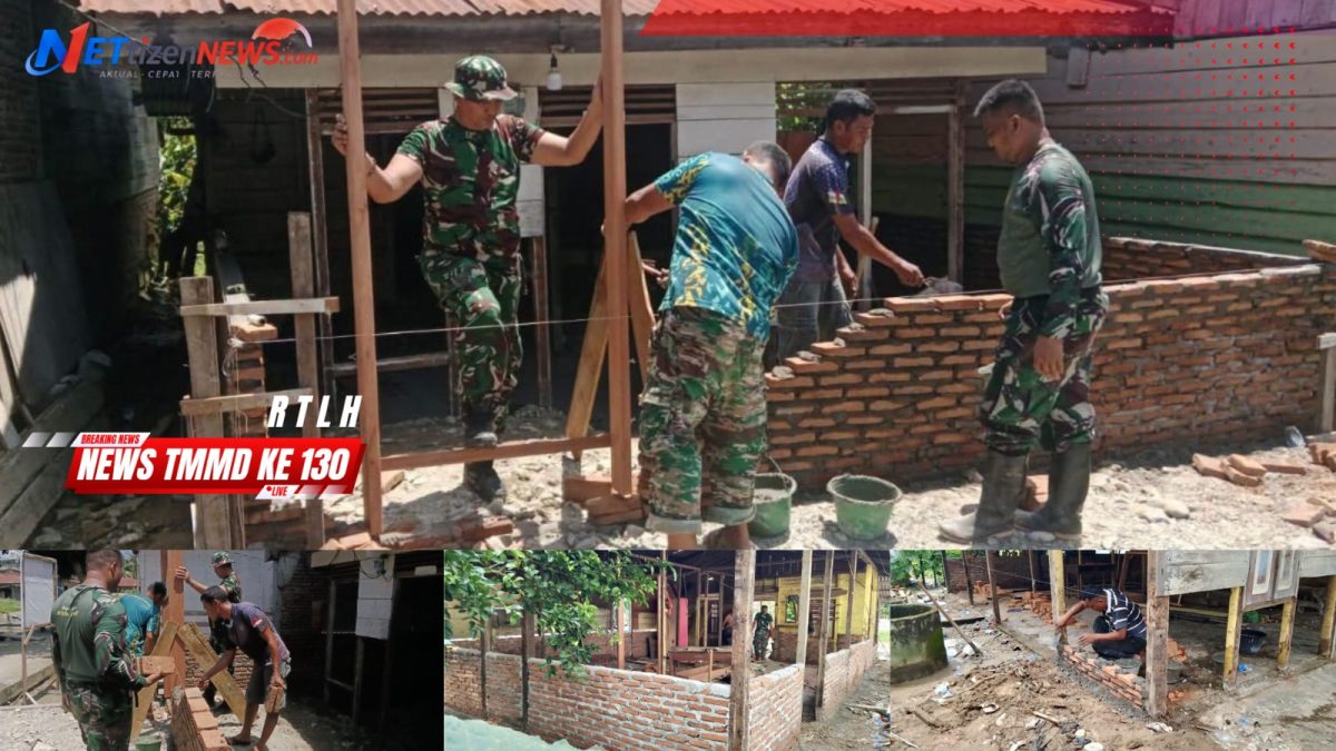 Wujud Kemanunggalan TNI-Rakyat, Satgas TMMD 130 Kodim 0108/Agara Kebut Rehab 5 Unit RTLH di Aceh Tenggara