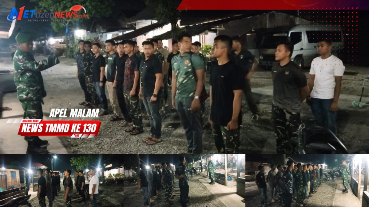 KODIM 0108/AGARA Pastikan Kesiapan Personel TMMD KE-130 Lewat Apel Malam di Lawe Kulok