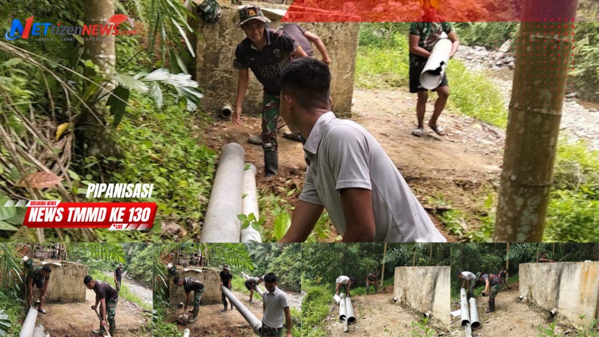 KODIM 0108/Agara Geber Program PIPANISASI Air Bersih di Jalur Ektrim Lawe Sagu Hulu Terus Berjalan