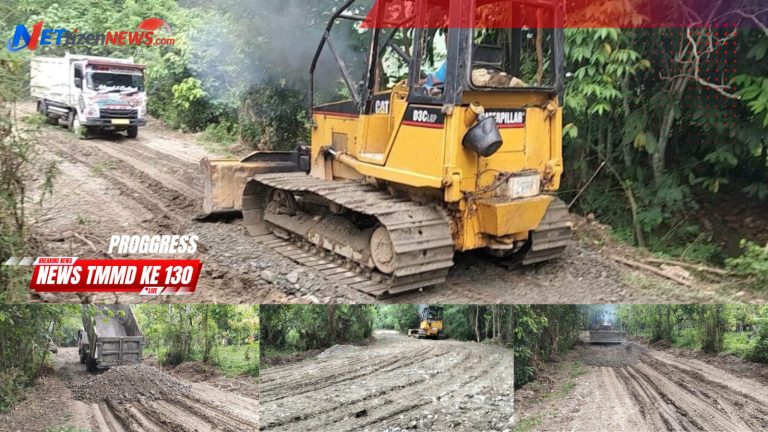 Pacu Proggress, Satgas TMMD ke-130 Kodim 0108/Agara dan Warga Kebut Pengerasan Jalan di Lawe Kulok