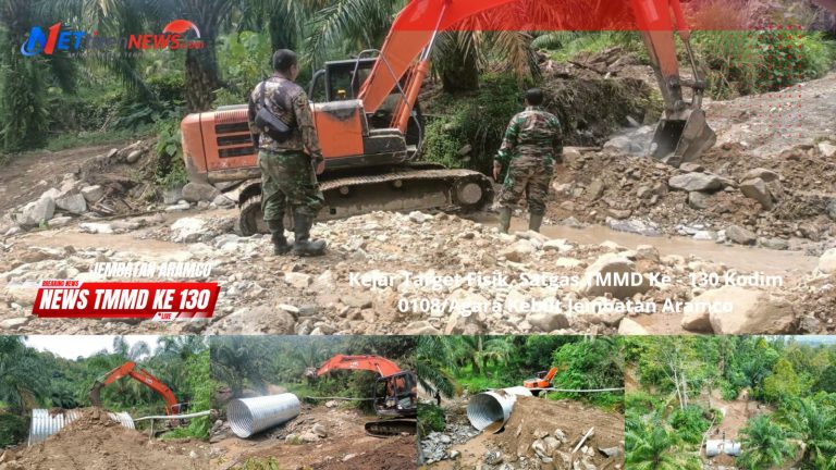 Kejar Target Fisik, Satgas TMMD Ke – 130 Kodim 0108/Agara Kebut Jembatan Aramco