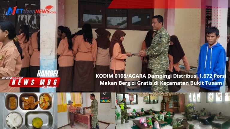 KODIM 0108/AGARA Dampingi Distribusi 1.672 Porsi Makan Bergizi Gratis di Kecamatan Bukit Tusam